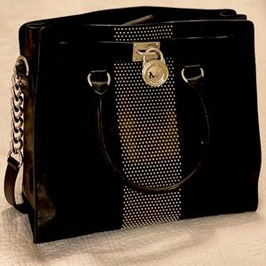 Michael Kors Black Studded Tote Bag